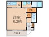 仮)京都市山科区四ノ宮新築ｱﾊﾟｰﾄ 1Kの間取り