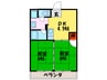 グレース16 2DKの間取り