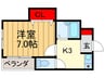ドリ－ムハイツ長尾 1Kの間取り