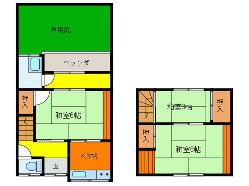 間取図 今北テラスハウス南(3号)