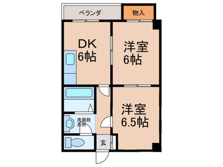 間取図 フレンドリ－北田辺
