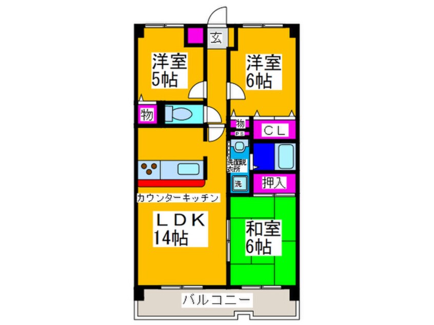 間取図 セントラル・コ－ト