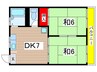 タウニーＦⅡＢ棟 2DKの間取り