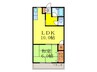三吉マンション 1LDKの間取り