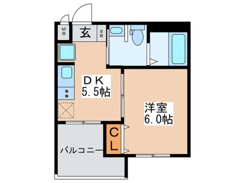 間取図 ペ－スネ－ジュ足代北