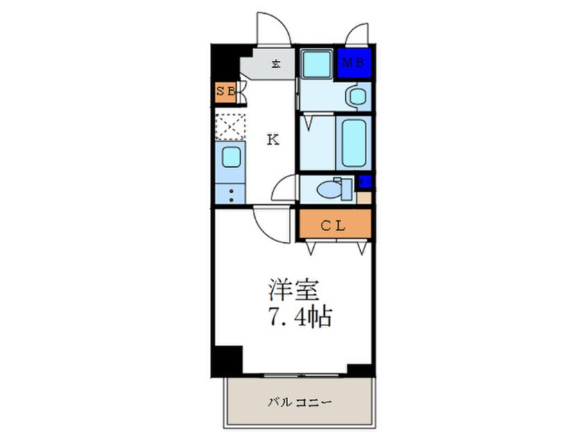 間取図 ﾍﾞﾗｼﾞｵ京都西大路ｳｴｽﾄ（101）