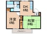 Ｆｏｒｅｖｅｒ　Ｈｉｌｌ 2DKの間取り