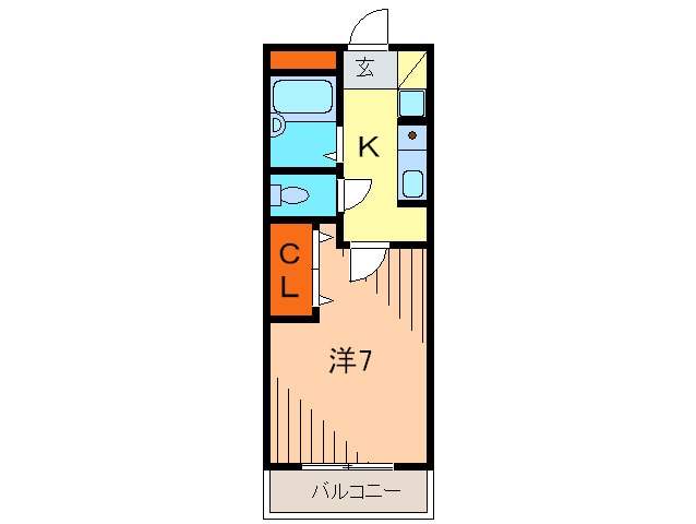 間取り図 クレ－ル宝塚Ⅱ