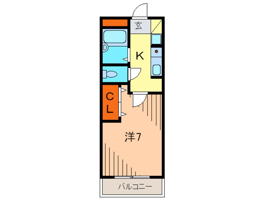 間取図 クレ－ル宝塚Ⅱ