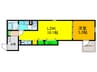 F+style西取石4号館 1LDKの間取り