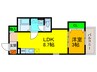 F+style西取石4号館 1LDKの間取り