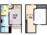 西明石　陽光館 1Kの間取り