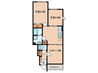間取図 アンサードリームＮＫＴ