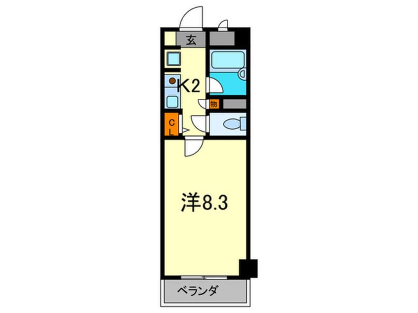 間取図 プレステージ岡本