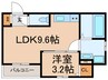 ウィステリア門戸 1LDKの間取り