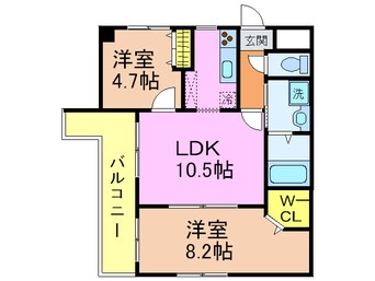 間取図 コウベア－バンⅢ