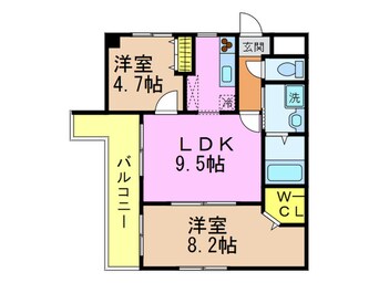 間取図 コウベア－バンⅢ