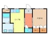 望ハイツ 1DKの間取り
