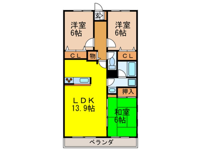 間取図 センチュリ－コ－ト宝塚