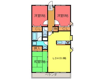 間取図 センチュリ－コ－ト宝塚