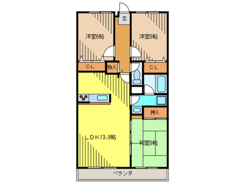 間取図 センチュリ－コ－ト宝塚