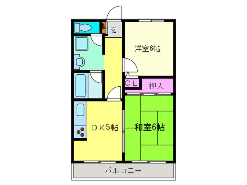 間取図 パ－クビュ－曽根