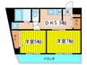 シャンピア片町 2DKの間取り