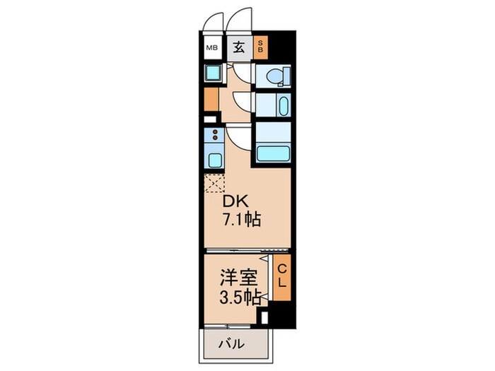 間取り図 ﾗｲﾌﾌｨｰﾙﾄﾞなにわ本町RUELLE