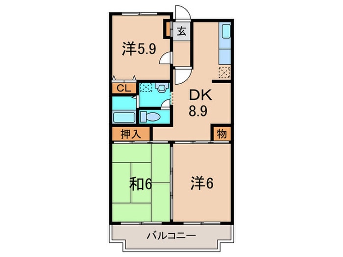 間取り図 ドエル大鹿