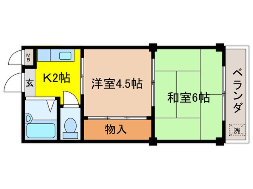 間取図 ブル－ハイツ藤尾