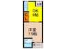 石川コ－ポ 1DKの間取り