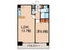 スワンズ京都油小路(802) 1LDKの間取り