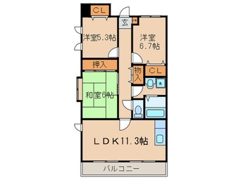 間取図 レシデンシア巨椋