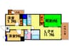 パインフィ－ルド吉祥院 3LDKの間取り