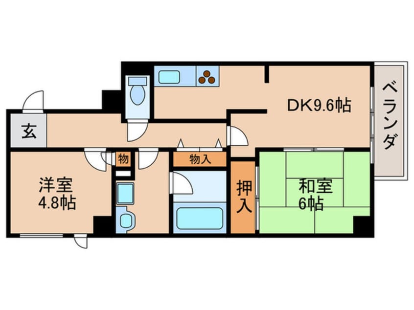 間取図 パインフィ－ルド吉祥院