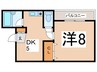 スカイハイツITO 1DKの間取り