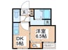 アーキーハウス 1DKの間取り