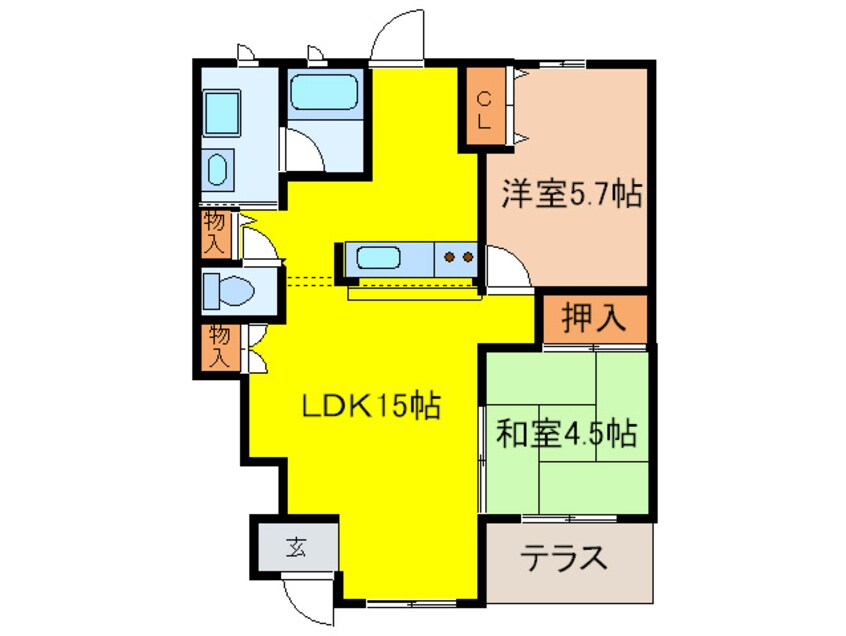 間取図 ラフィ－ネ高美