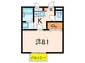 ブリリアントエトワ－ル宝塚 1Kの間取り