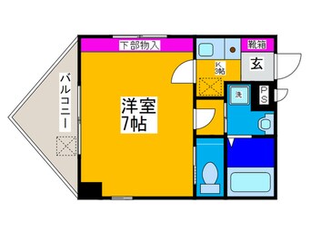 間取図 ﾗ･ﾚｯｸｽ中もずﾗｲﾌﾜﾝﾋﾞﾙ