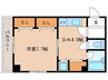 ハーバーステージ神戸 1DKの間取り