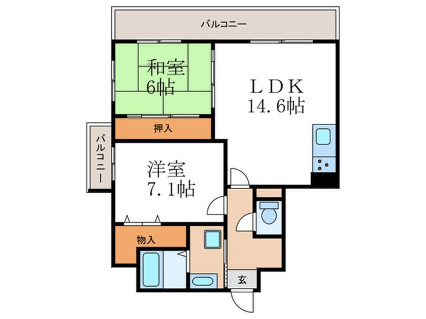 間取図 アバンサール天神川