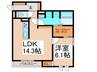 スペチアーレ平野西 1LDKの間取り
