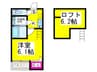 プランドール　lei 1Kの間取り