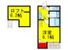 プランドール　lei 1Kの間取り