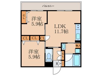 間取図 仮)インサイトルポ山科新十条