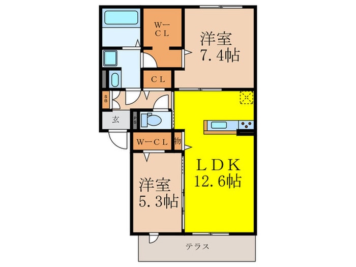 間取り図 仮）D-ROOM高槻市宮田町3丁目PJ