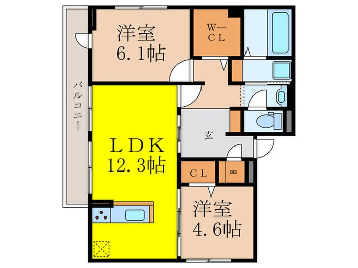 間取り図 仮）D-ROOM高槻市宮田町3丁目PJ