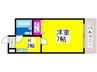 パシフィック浅香 1Kの間取り