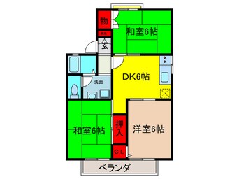 間取図 シャルマンコ－トＢ棟